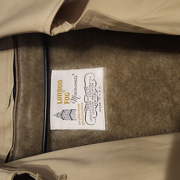 80s Vintage London Fog Maincoats Trench Coat With Removable Liner 46 Long - Picture 3 of 6